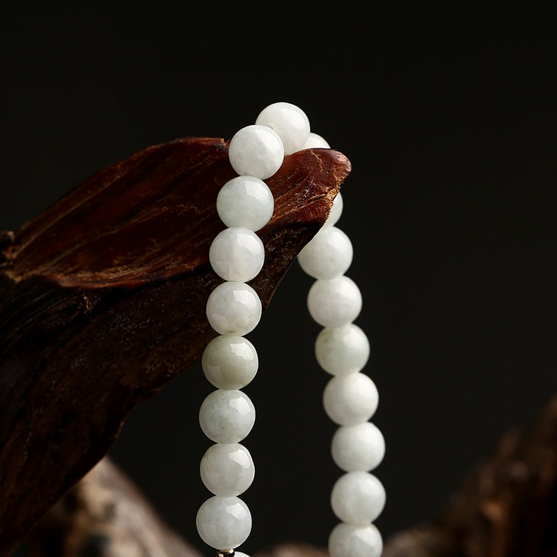 Zen Healing Natural Jade Beads Bracelet Bangle Charm Jewelry Water Drop Shell Flower Pendant Bracelet