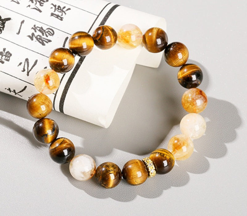 Zen Healing Natural Tiger Eye Strength Wealth Bracelet
