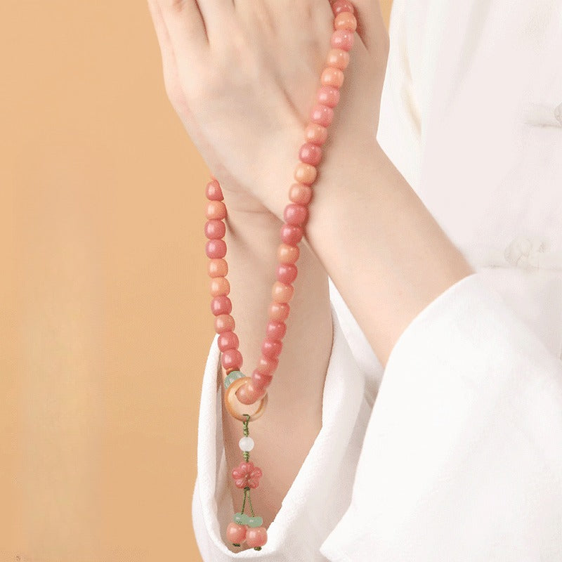Zen Healing Peach Blossom Bodhi Wisdom Bracelet
