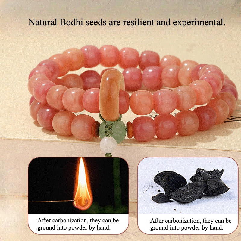 Zen Healing Peach Blossom Bodhi Wisdom Bracelet