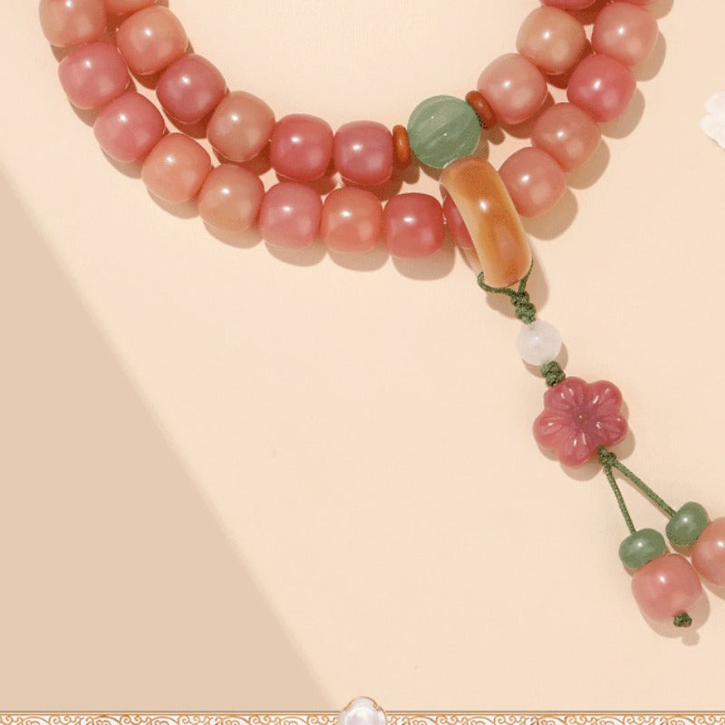Zen Healing Peach Blossom Bodhi Wisdom Bracelet