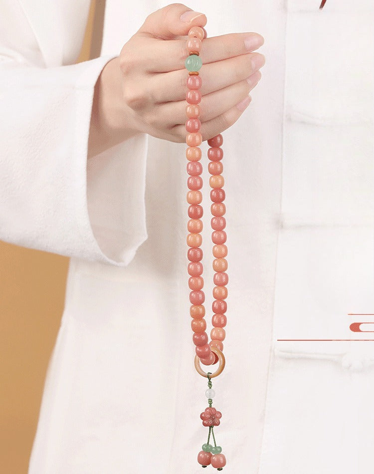 Zen Healing Peach Blossom Bodhi Wisdom Bracelet