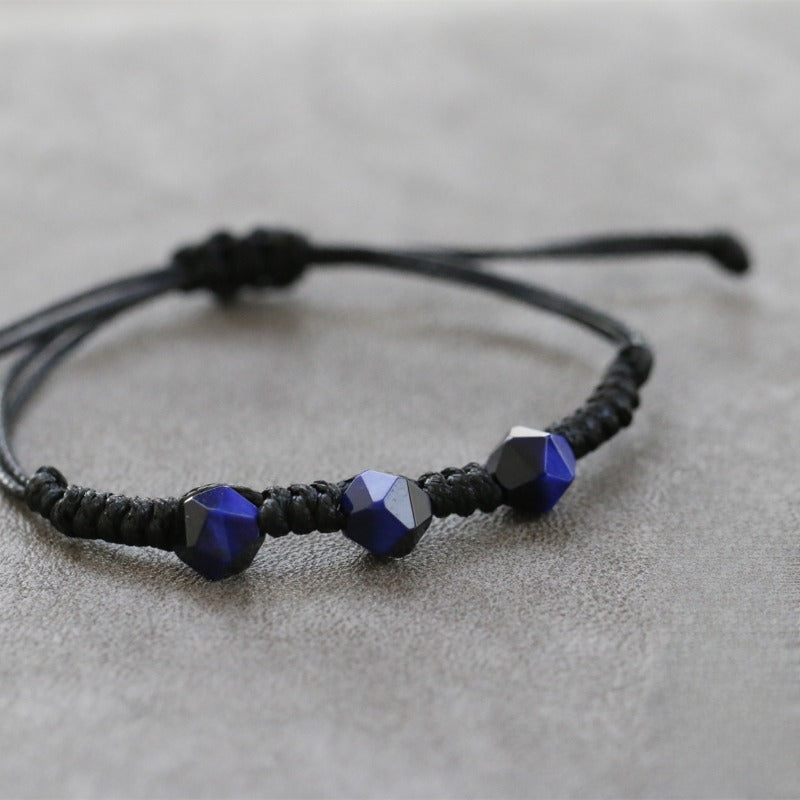 Zen Healing Roasted Tiger Eye Stone Braid Courage Bracelet