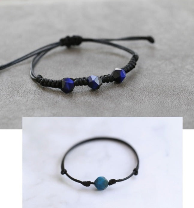 Zen Healing Roasted Tiger Eye Stone Braid Courage Bracelet