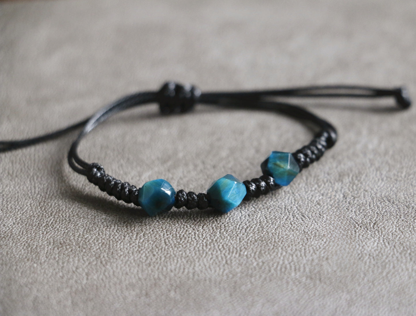Zen Healing Roasted Tiger Eye Stone Braid Courage Bracelet