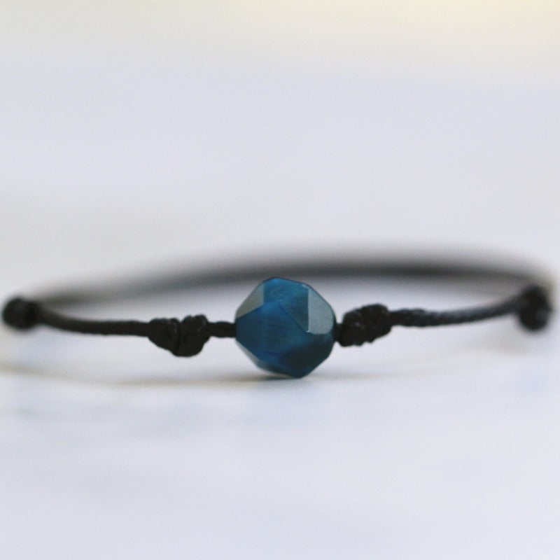 Zen Healing Roasted Tiger Eye Stone Braid Courage Bracelet