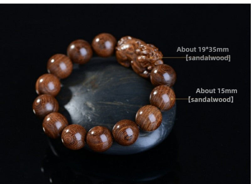 Zen Healing Sandalwood PiXiu Peace Feng Shui Bracelet