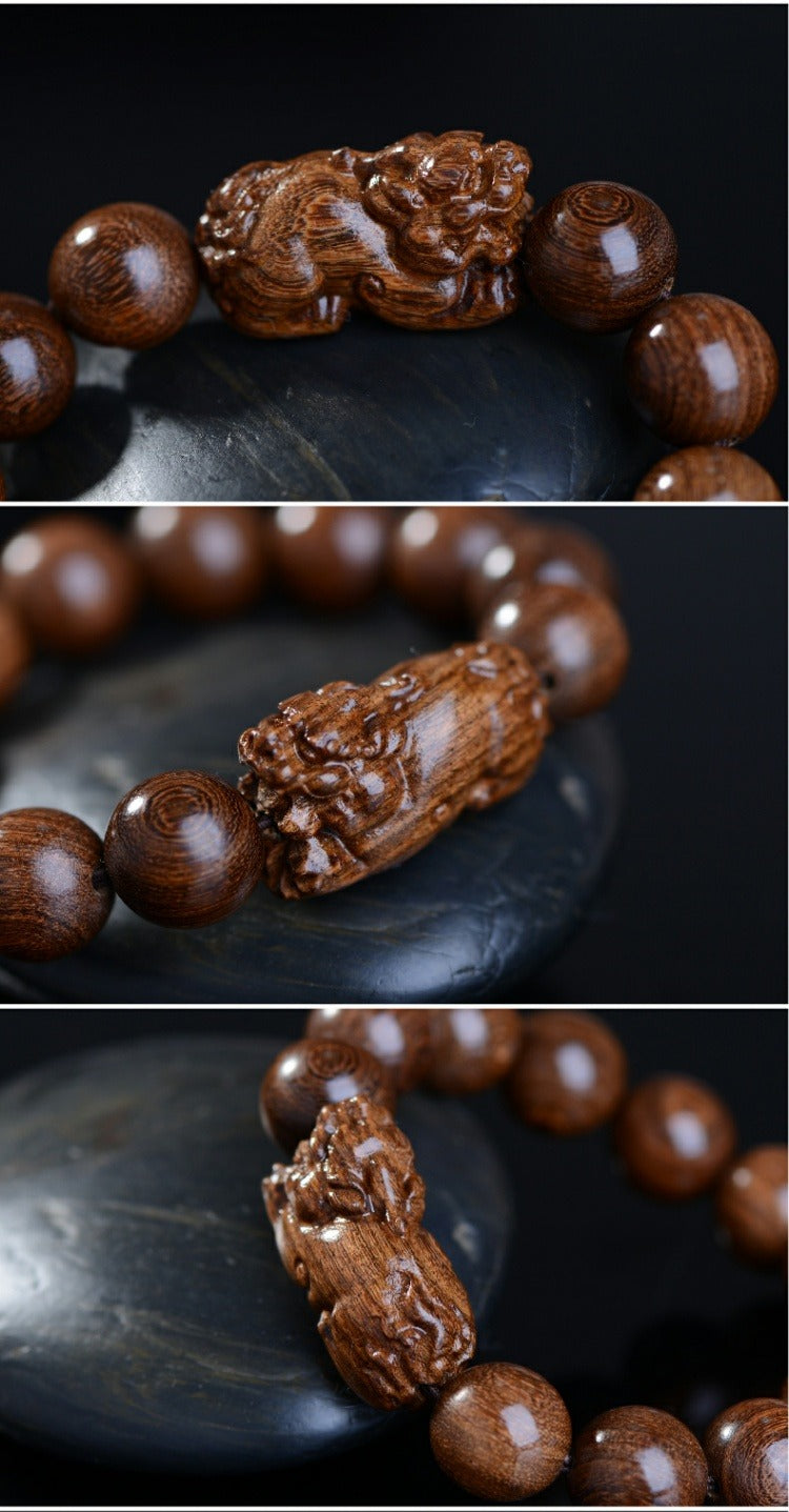 Zen Healing Sandalwood PiXiu Peace Feng Shui Bracelet