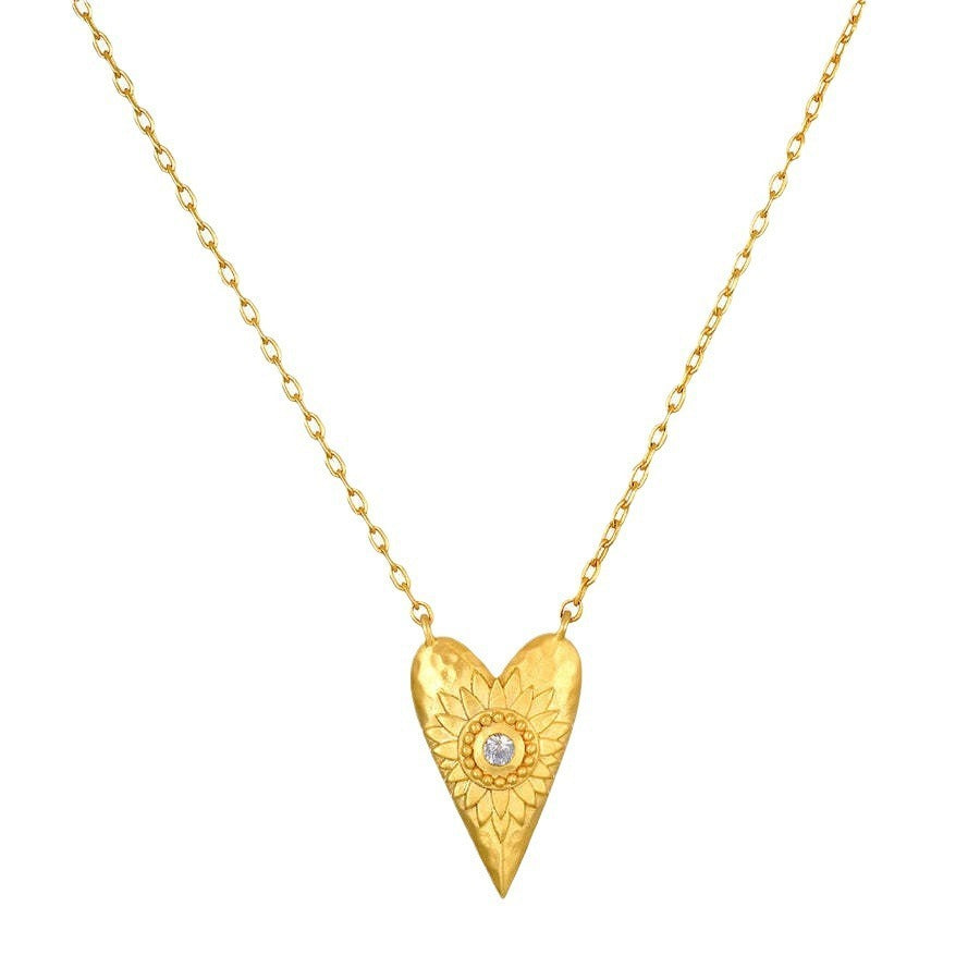 Zen Healing Stainless Steel 18K Gold Plated Cross Hassam Necklace
