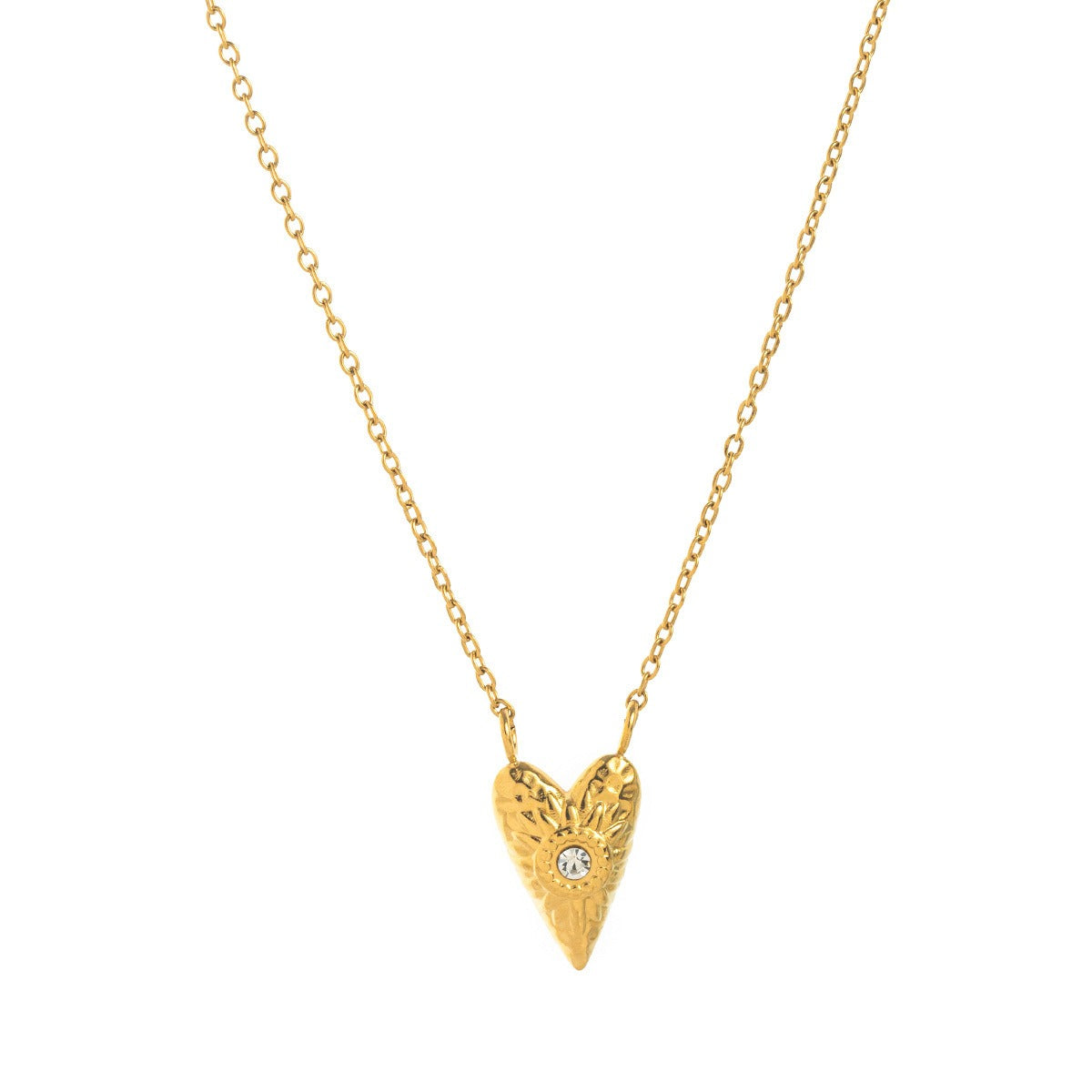Zen Healing Stainless Steel 18K Gold Plated Cross Hassam Necklace