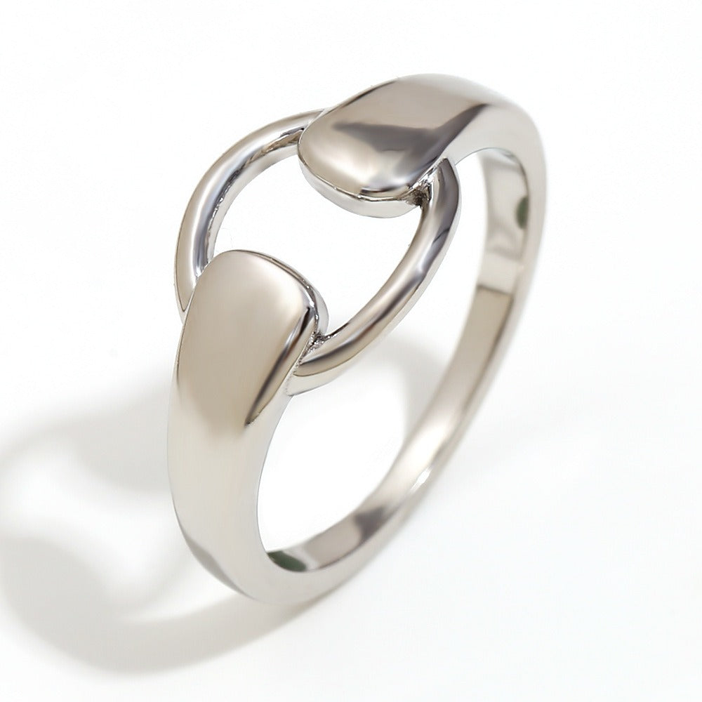 Zen Healing Stainless Steel 18K Gold Plated Stretching Poses Shape Ring
