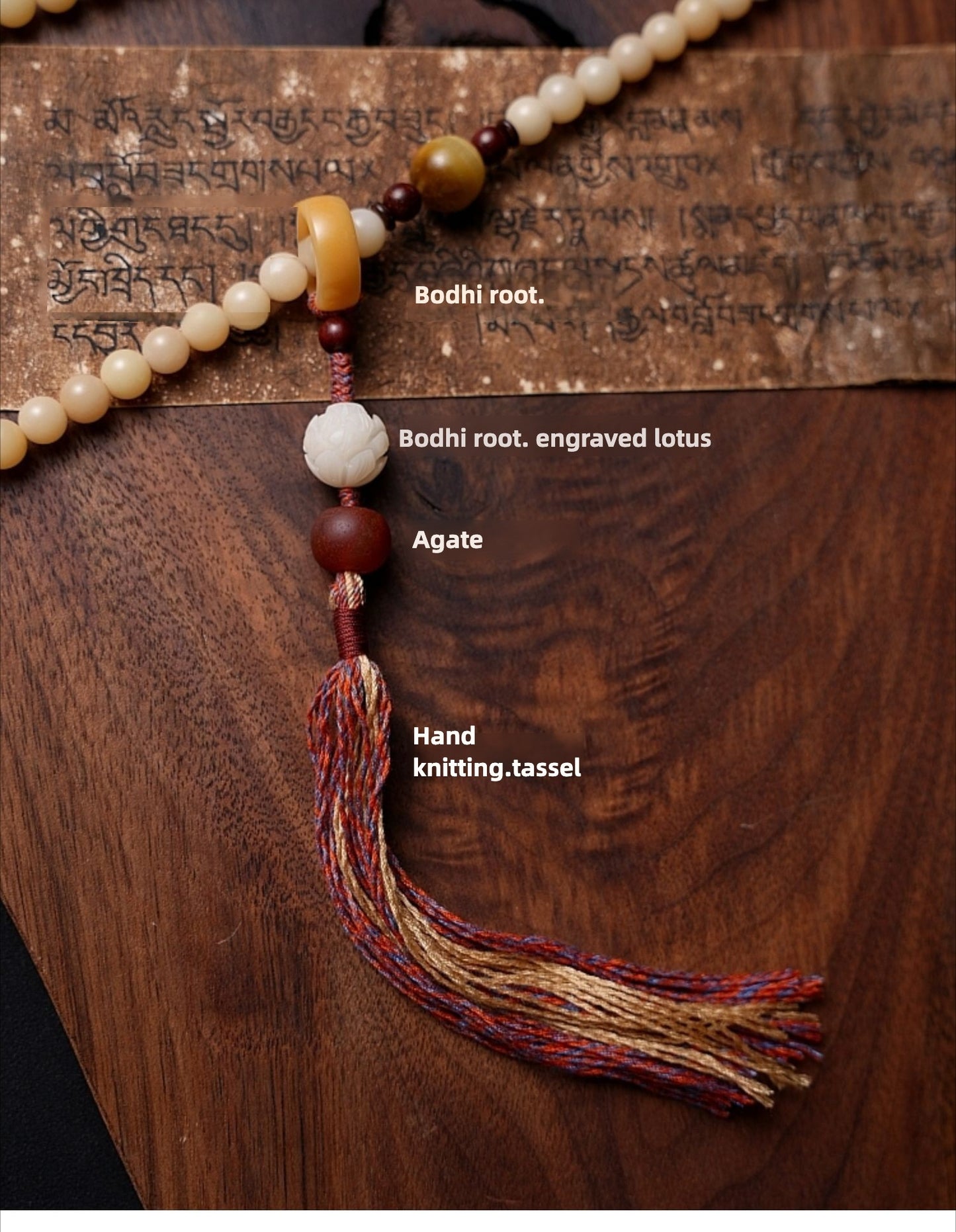 Zen Healing Tibet 108 Mala Beads Bodhi Seed Dzi Bead Agate Wealth Bracelet