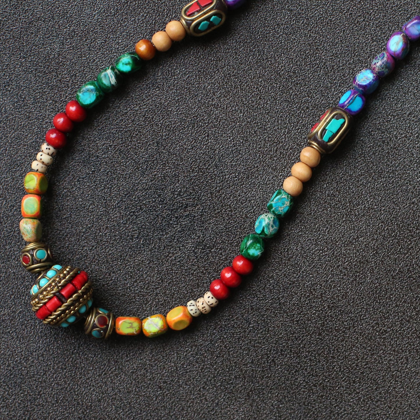 Zen Healing Tibetan Colored Turquoise Bodhi Healing Necklace