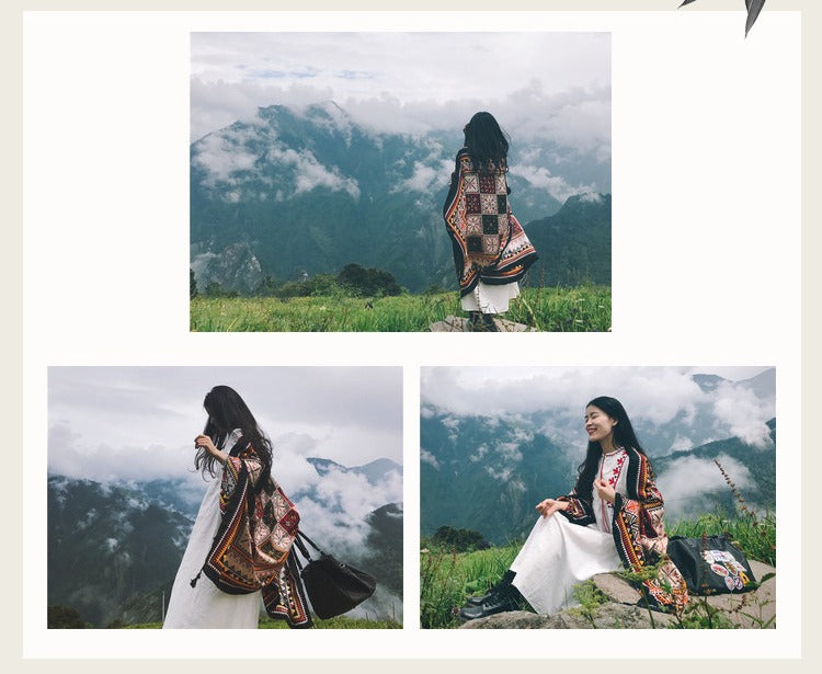 Zen Healing Tibetan Shawl Warm Travel Scarf