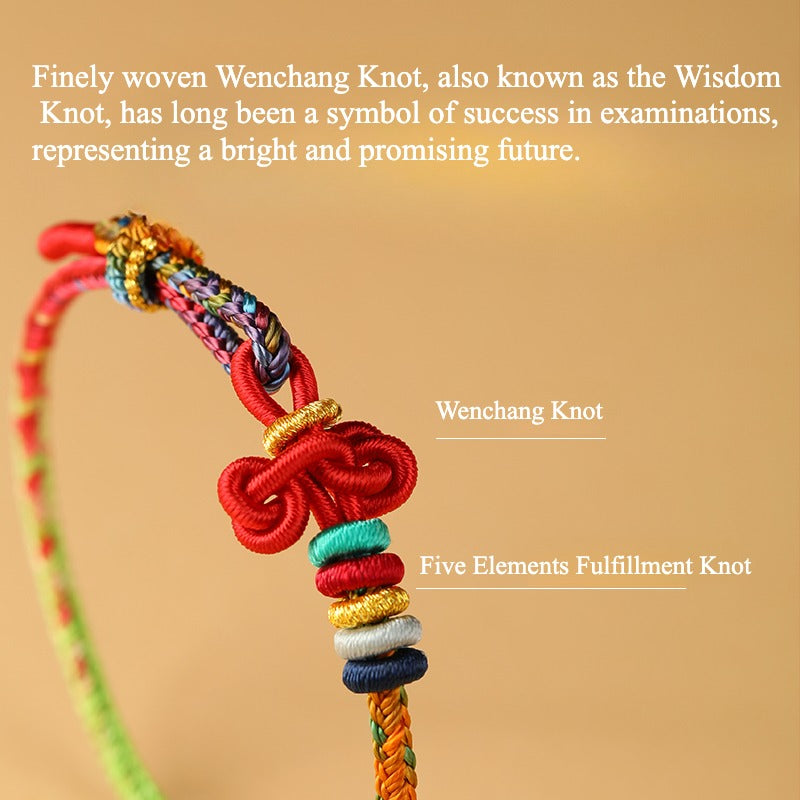 Zen Healing WenChang Knot Red String Luck Bracelet