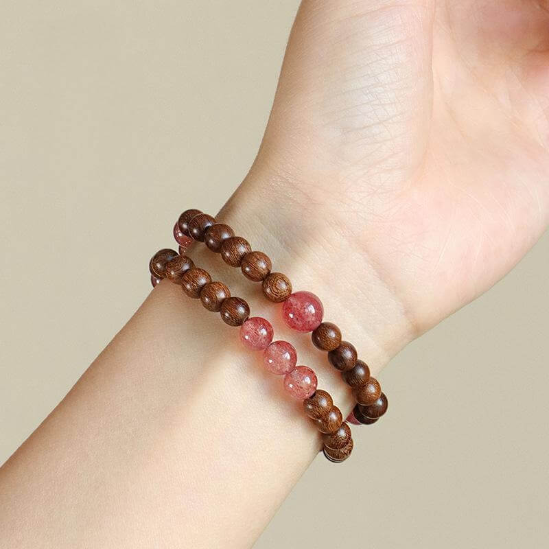 Sandalwood Zen Blossom Bracelet-Calm•Romantic•Harmonious