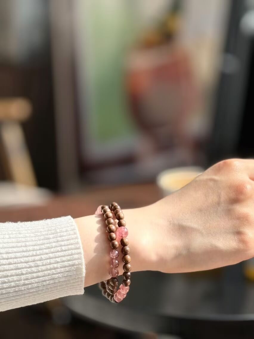 Sandalwood Zen Blossom Bracelet-Calm•Romantic•Harmonious