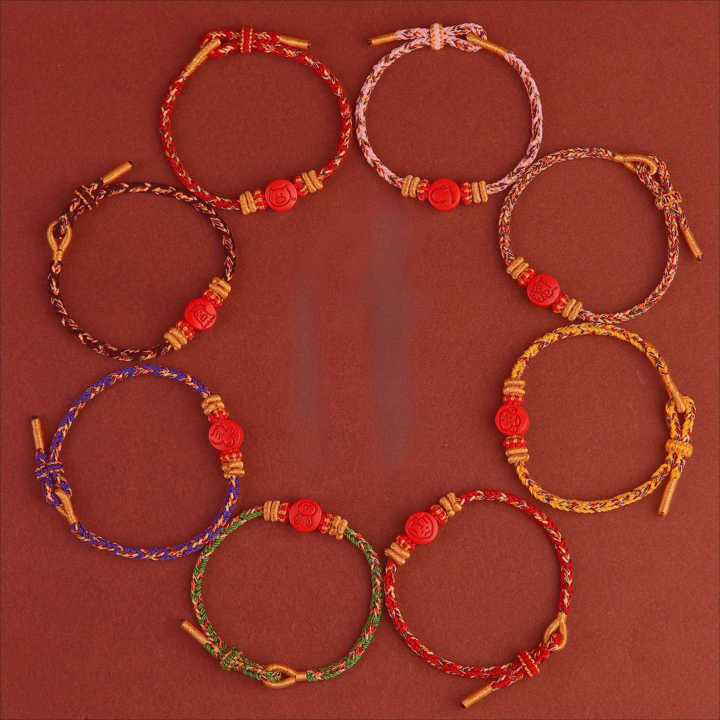 Zen Healing 2025 Chinese Zodiac Cinnabar Lucky Braided Bracelet