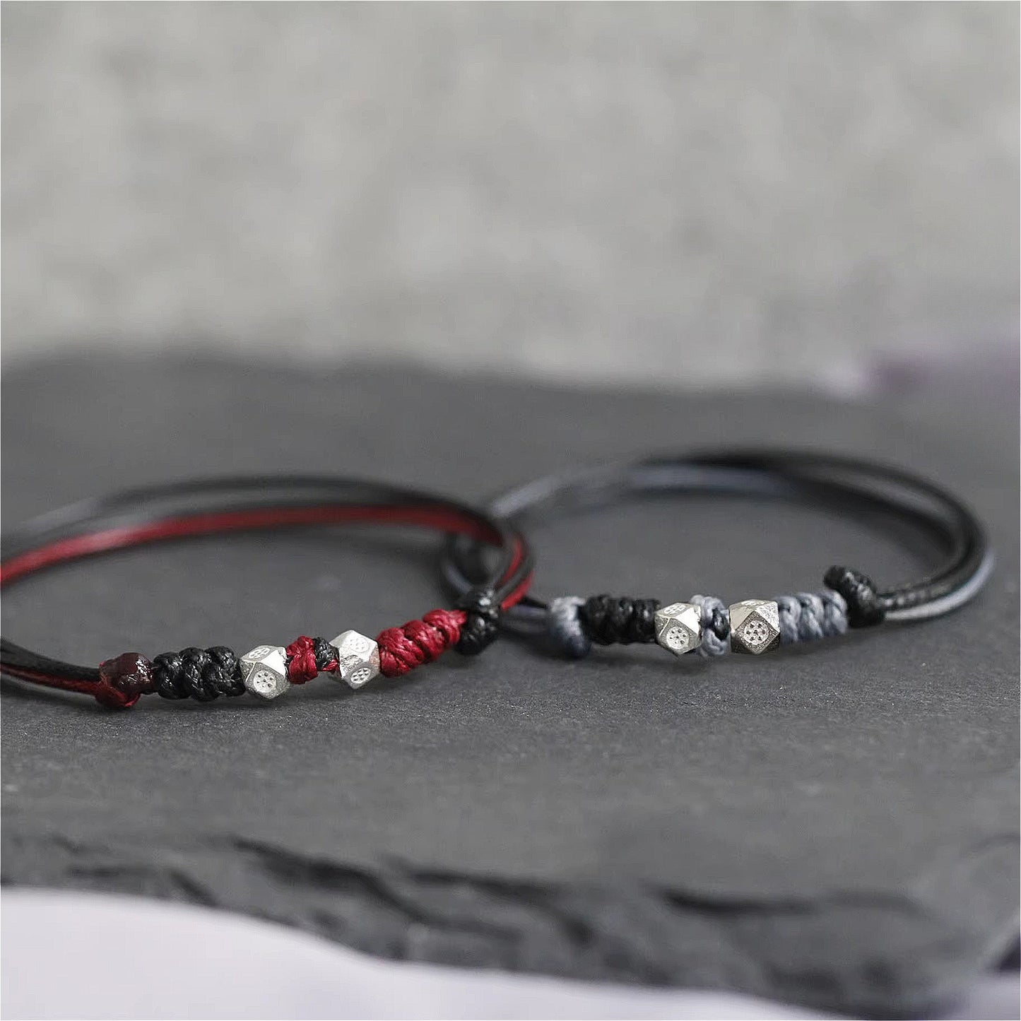 Zen Healing 925 Silver Bead Love Lock Lucky Braided Bracelet