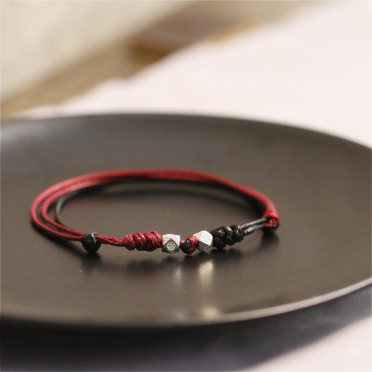 Zen Healing 925 Silver Bead Love Lock Lucky Braided Bracelet