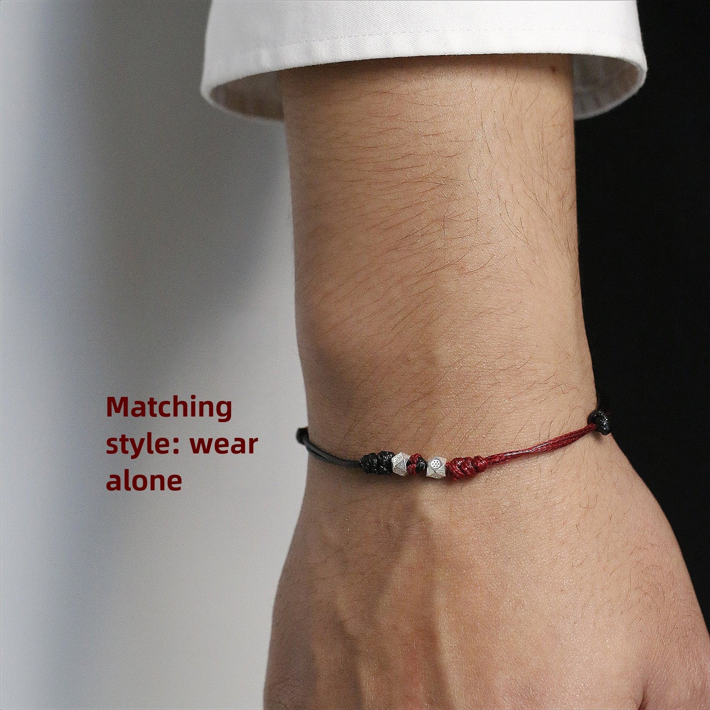 Zen Healing 925 Silver Bead Love Lock Lucky Braided Bracelet