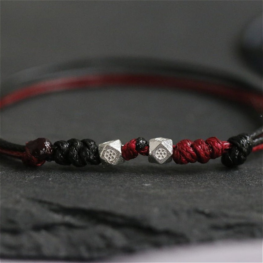 Zen Healing 925 Silver Bead Love Lock Lucky Braided Bracelet