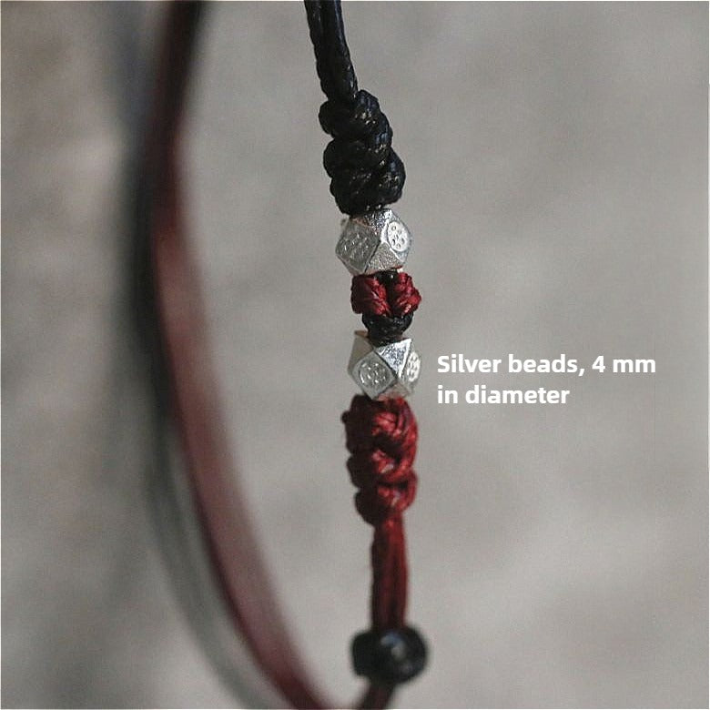 Zen Healing 925 Silver Bead Love Lock Lucky Braided Bracelet