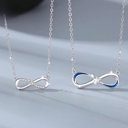 Zen Healing 925 Sterling Silver Möbius Love Couple Necklace