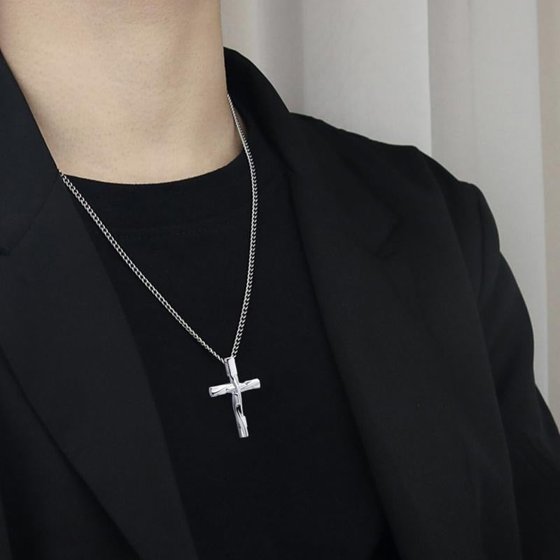 Zen Healing 999 Sterling Silver Cross Faith Pendant Necklace