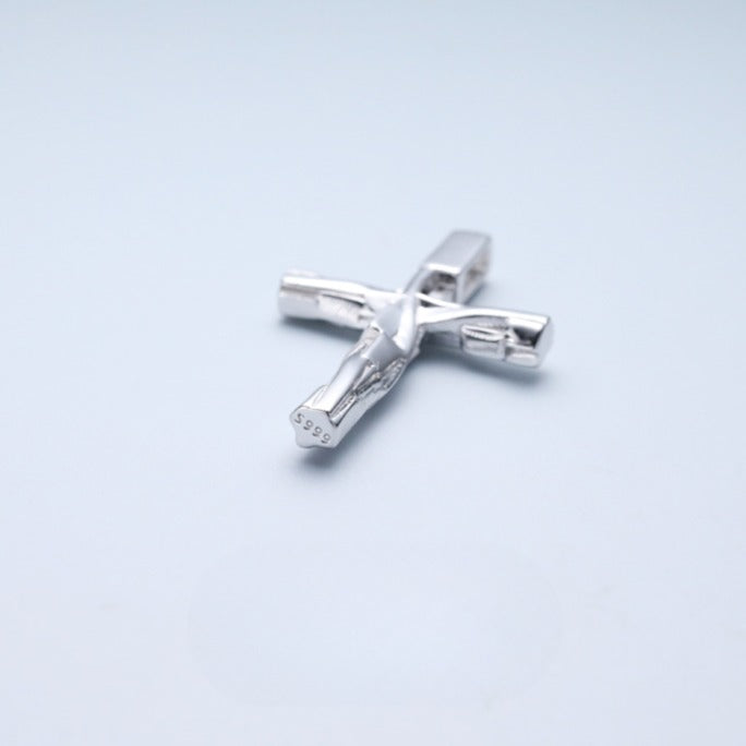 Zen Healing 999 Sterling Silver Cross Faith Pendant Necklace
