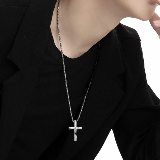 Zen Healing 999 Sterling Silver Cross Faith Pendant Necklace
