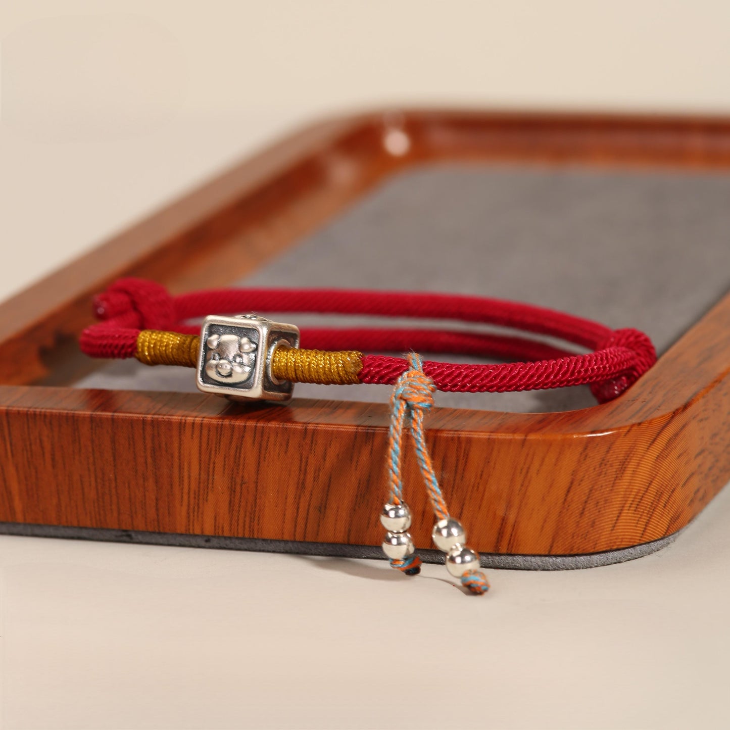 Zen Healing 99 Sterling Silver 2025 Chinese Zodiac Amulet Lucky Red String Bracelet