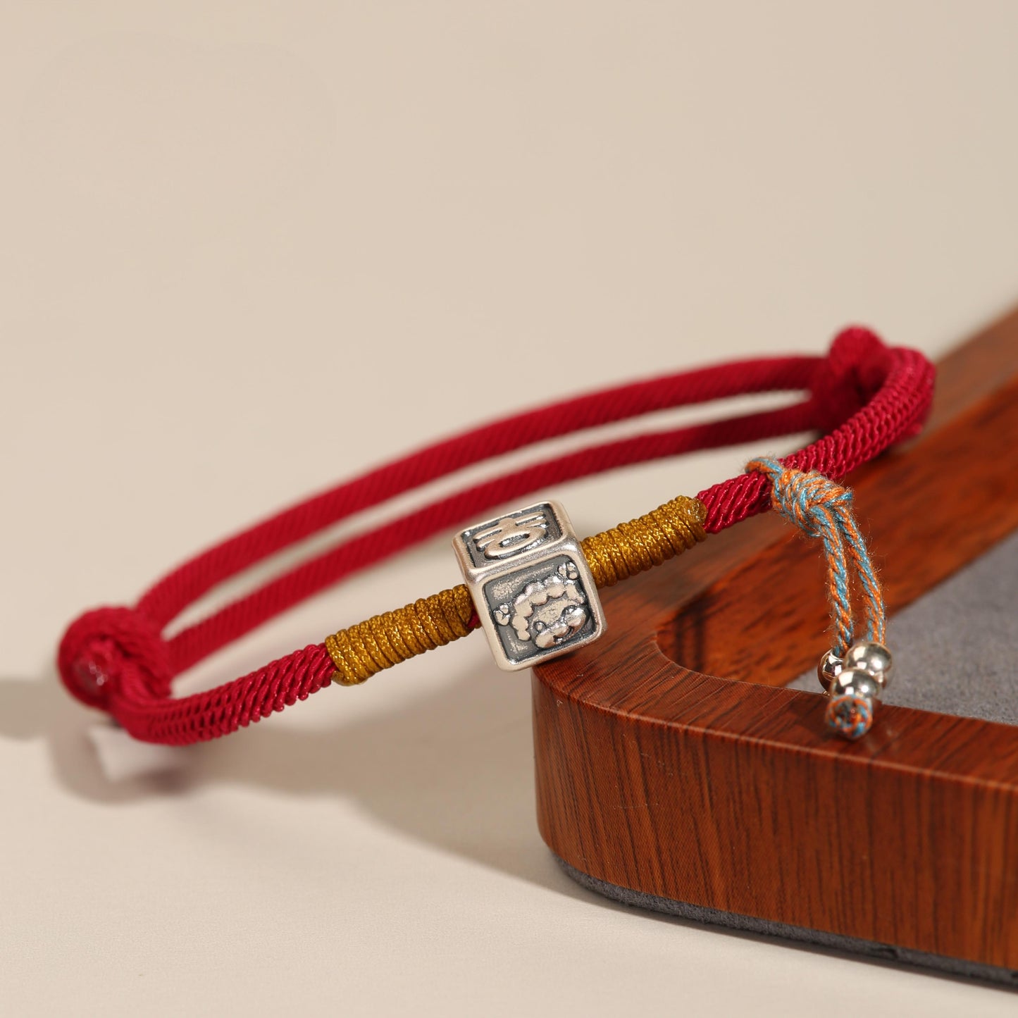 Zen Healing 99 Sterling Silver 2025 Chinese Zodiac Amulet Lucky Red String Bracelet