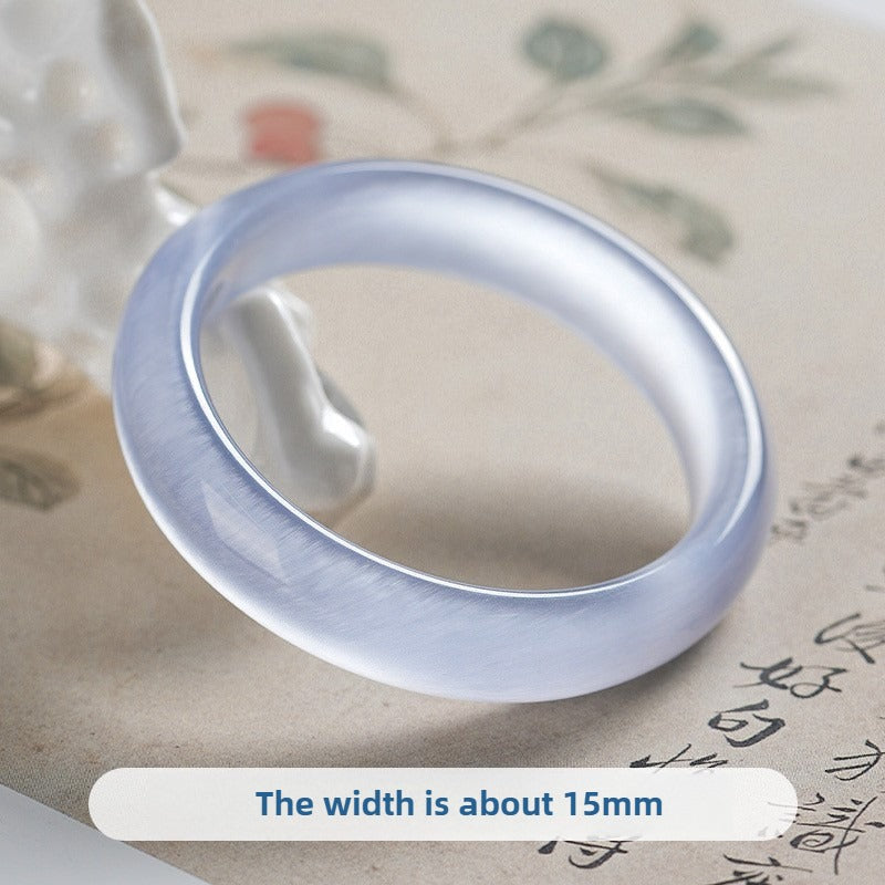 Zen Healing Cat's Eye Spiritual Awareness Cuff Bangle