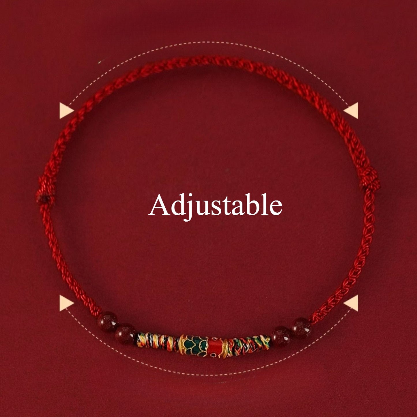 Zen Healing Cinnabar Koi Fish Red String Luck Bracelet
