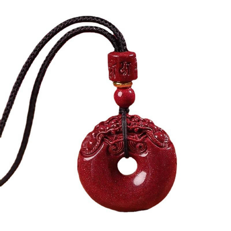 Zen Healing Cinnabar Pixiu Peace Pendant Wealth & Safety Necklace