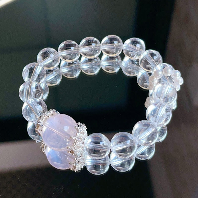 Zen Healing Clear Quartz Rose Crystal Healing Love Bracelet