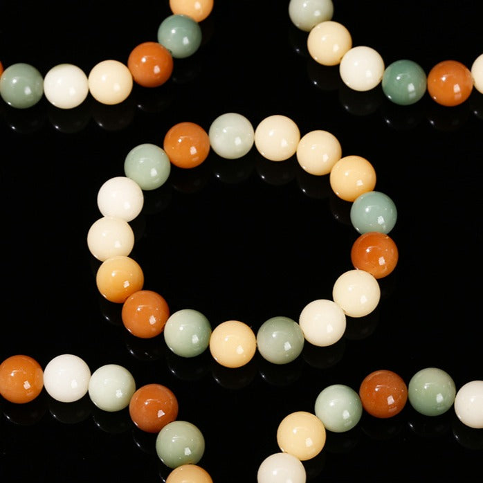 Zen Healing Colorful Bodhi Seed Harmony Wisdom Bracelet