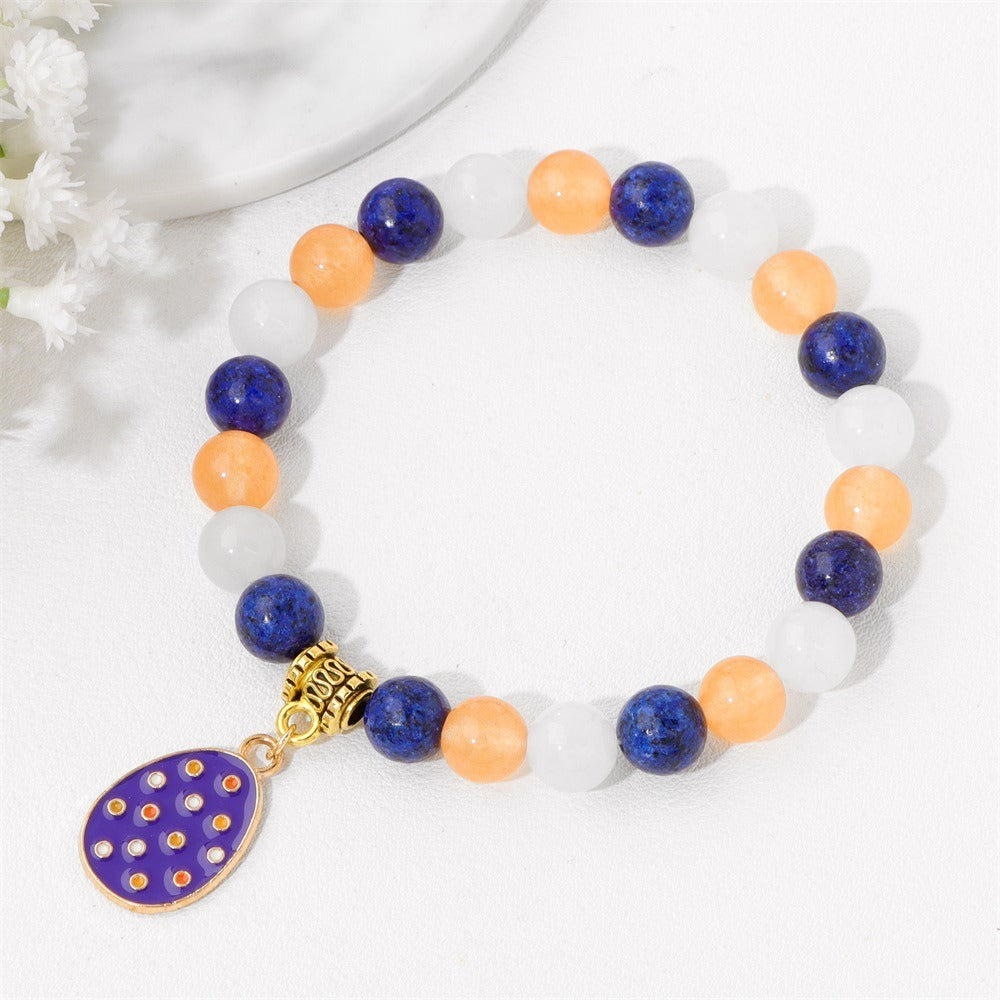 Zen Healing Easter Crystal Egg Pendant Lucky Bracelet