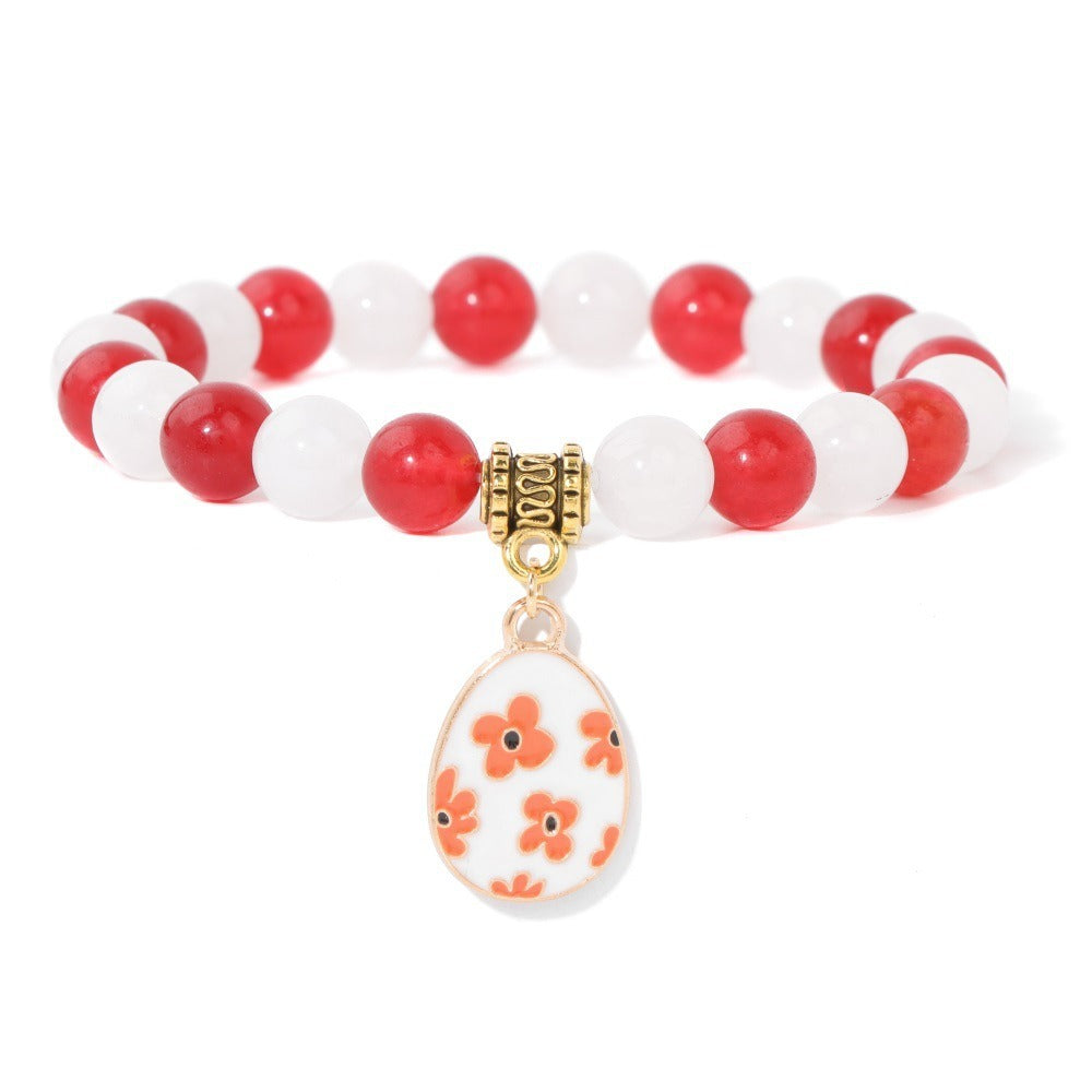 Zen Healing Easter Crystal Egg Pendant Lucky Bracelet