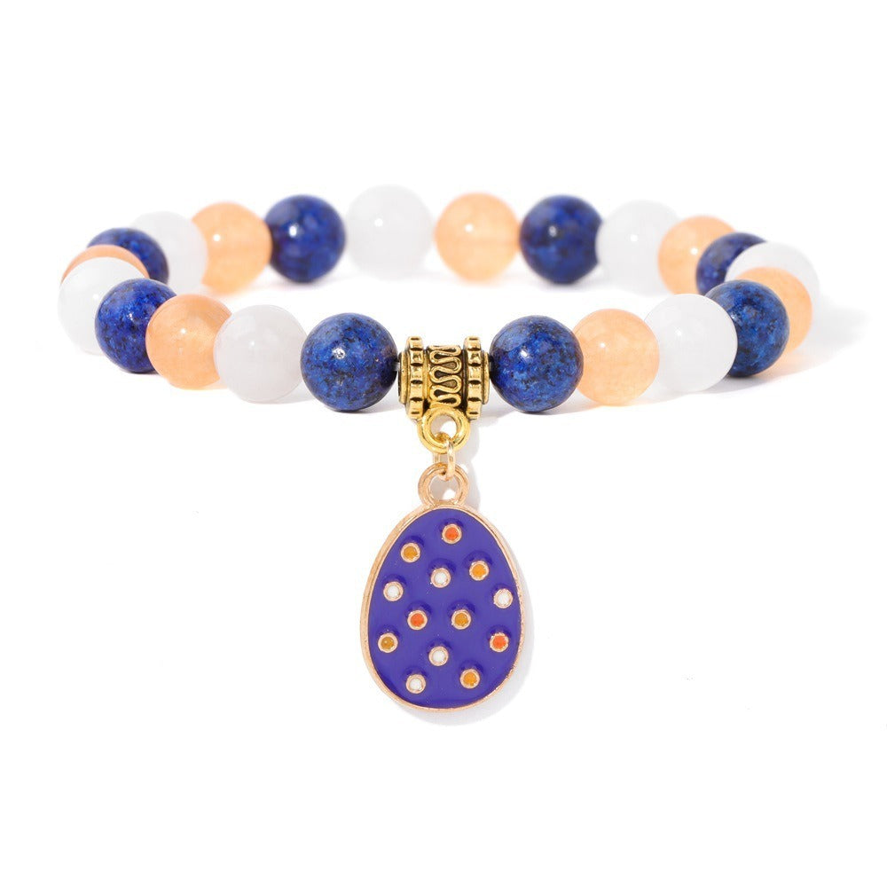 Zen Healing Easter Crystal Egg Pendant Lucky Bracelet