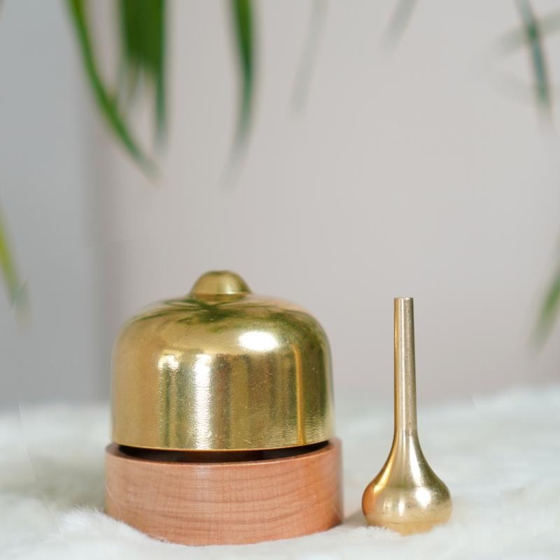 Zen Healing Mini Brass Singing Bowl with Incense Holder & Striker Meditation Yoga Set