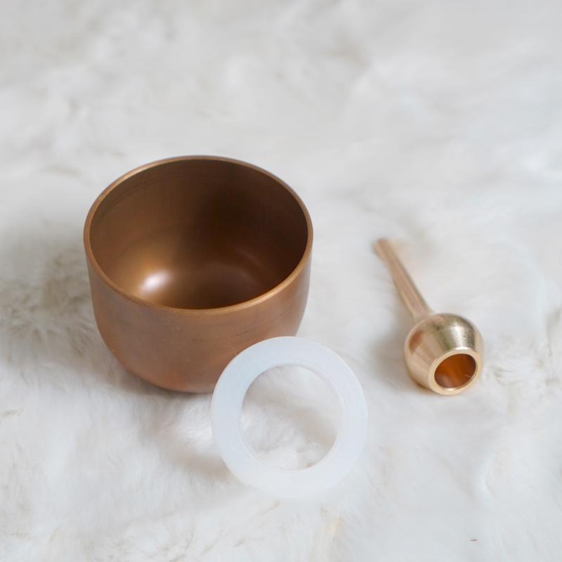 Zen Healing Mini Brass Singing Bowl with Incense Holder & Striker Meditation Yoga Set