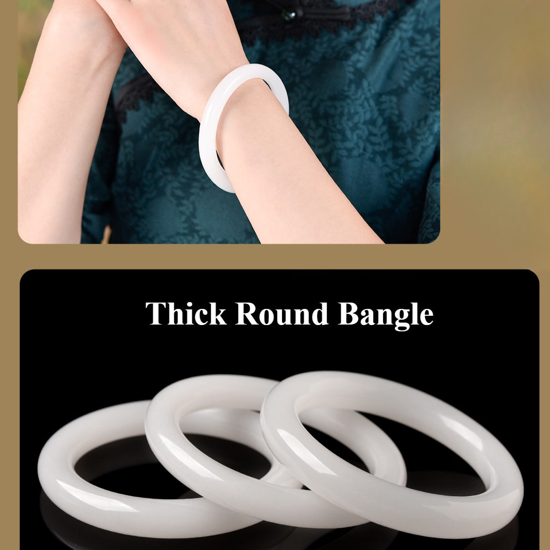 Zen Healing Natural Golden Silk Jade Wealth Luck Bracelet Bangle