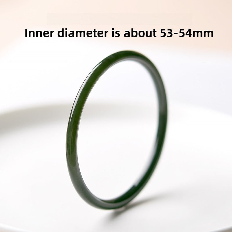 Zen Healing Natural Hetian Jade Protection Healing Chime Bangle Bracelet