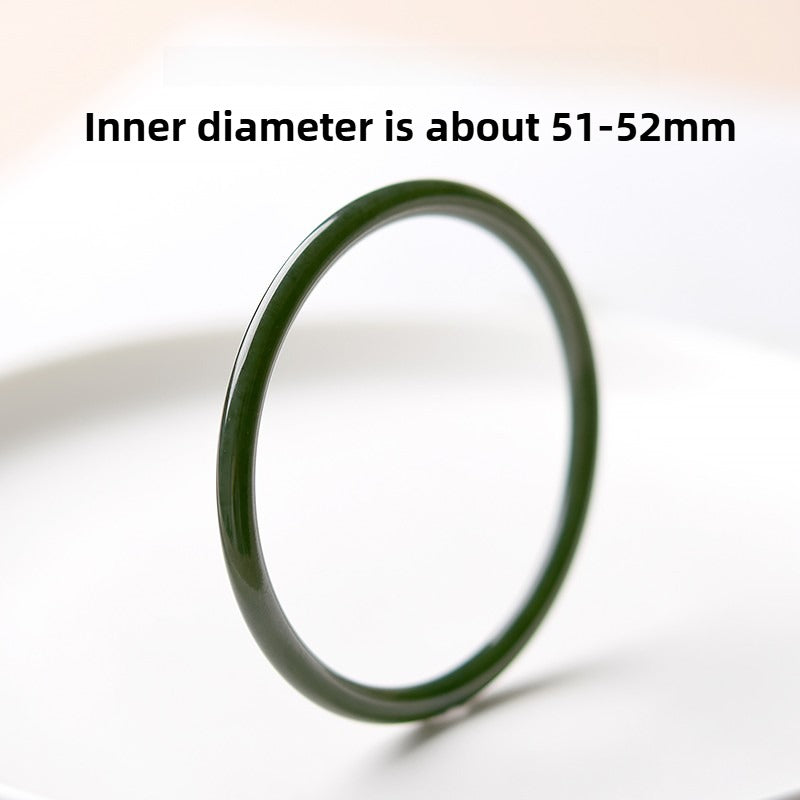 Zen Healing Natural Hetian Jade Protection Healing Chime Bangle Bracelet