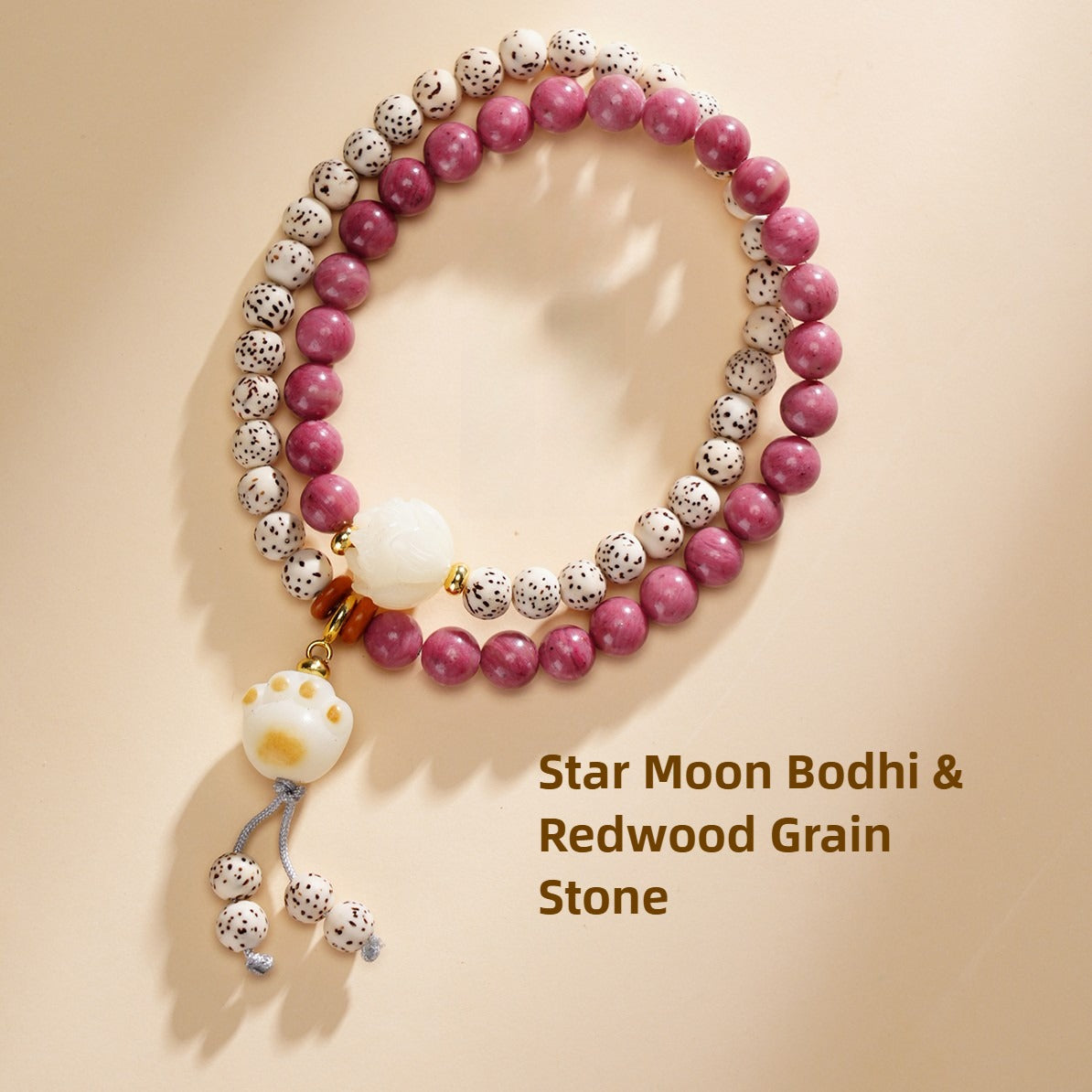 Zen Healing Star Moon Bodhi Luck Wealth Double Wrap Bracelet