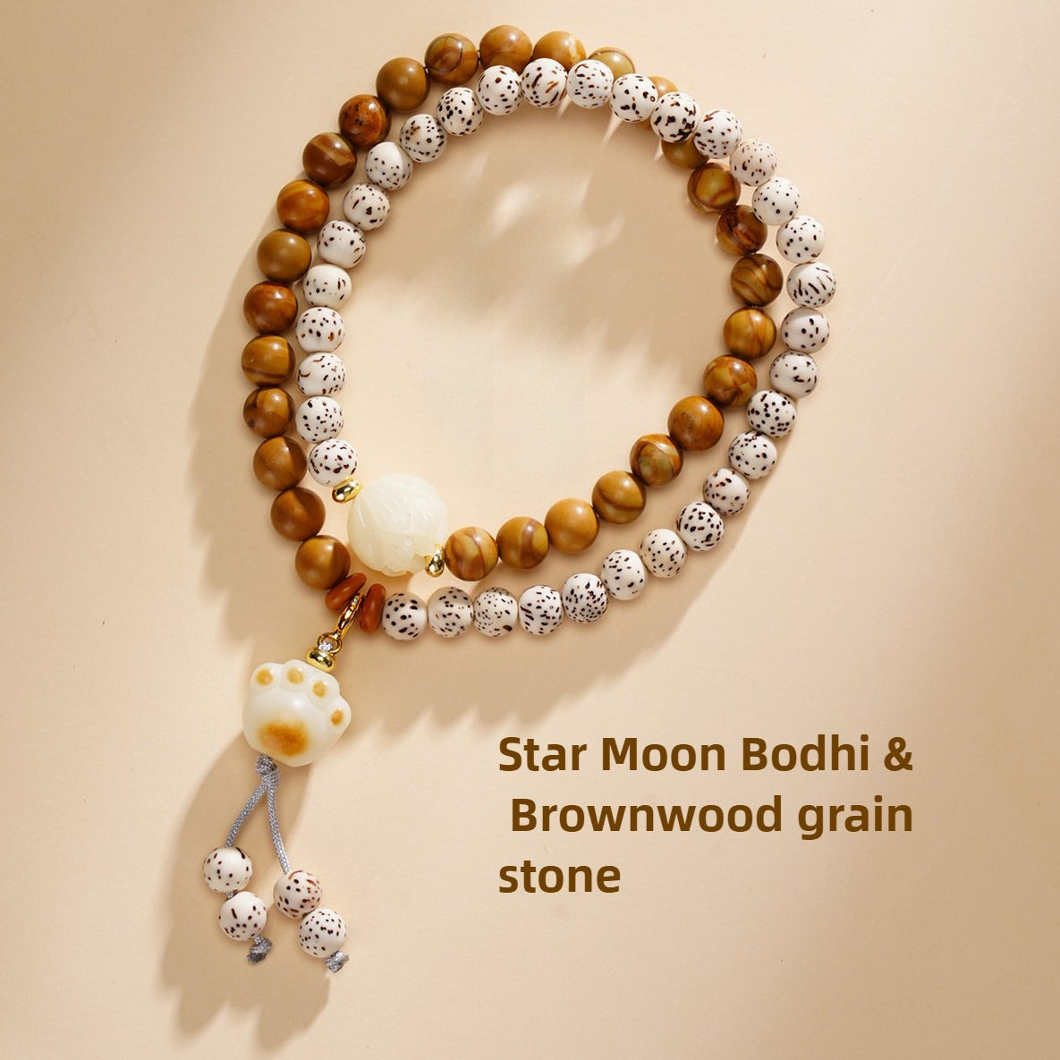 Zen Healing Star Moon Bodhi Luck Wealth Double Wrap Bracelet