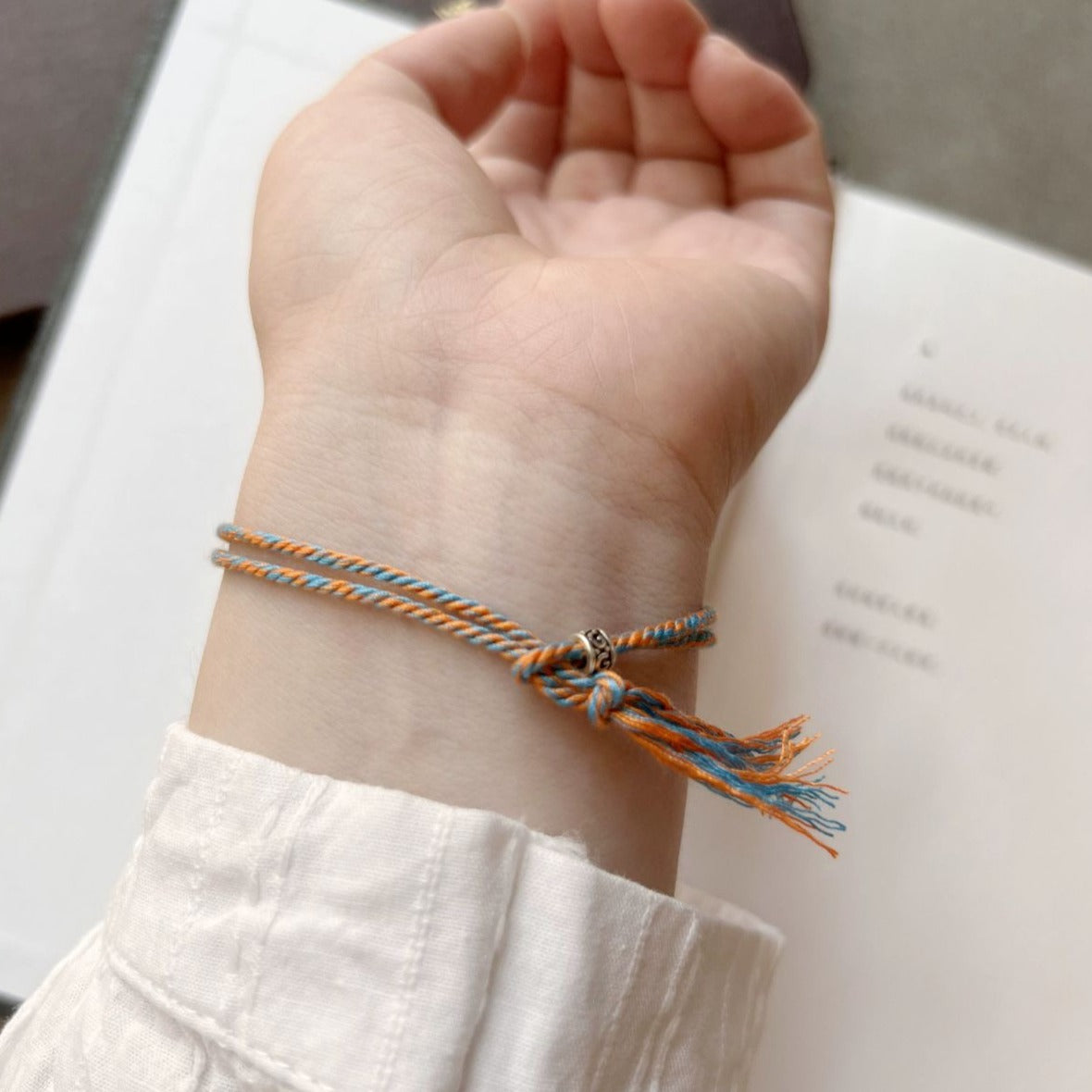 Zen Healing Tibet 925 Sterling Silver Tai Sui Amulet Lucky Braided Bracelet