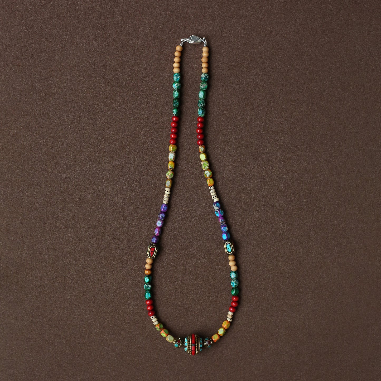 Zen Healing Tibetan Colored Turquoise Bodhi Healing Necklace